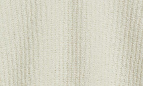 Margaret O'leary Lace Accent Cotton Blend V-neck Sweater In Neutral