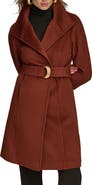 Donna Karan New York Belted Wool Wrap Coat