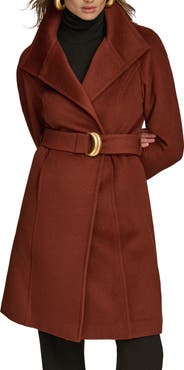 Donna Karan New York Belted Wool Wrap Coat