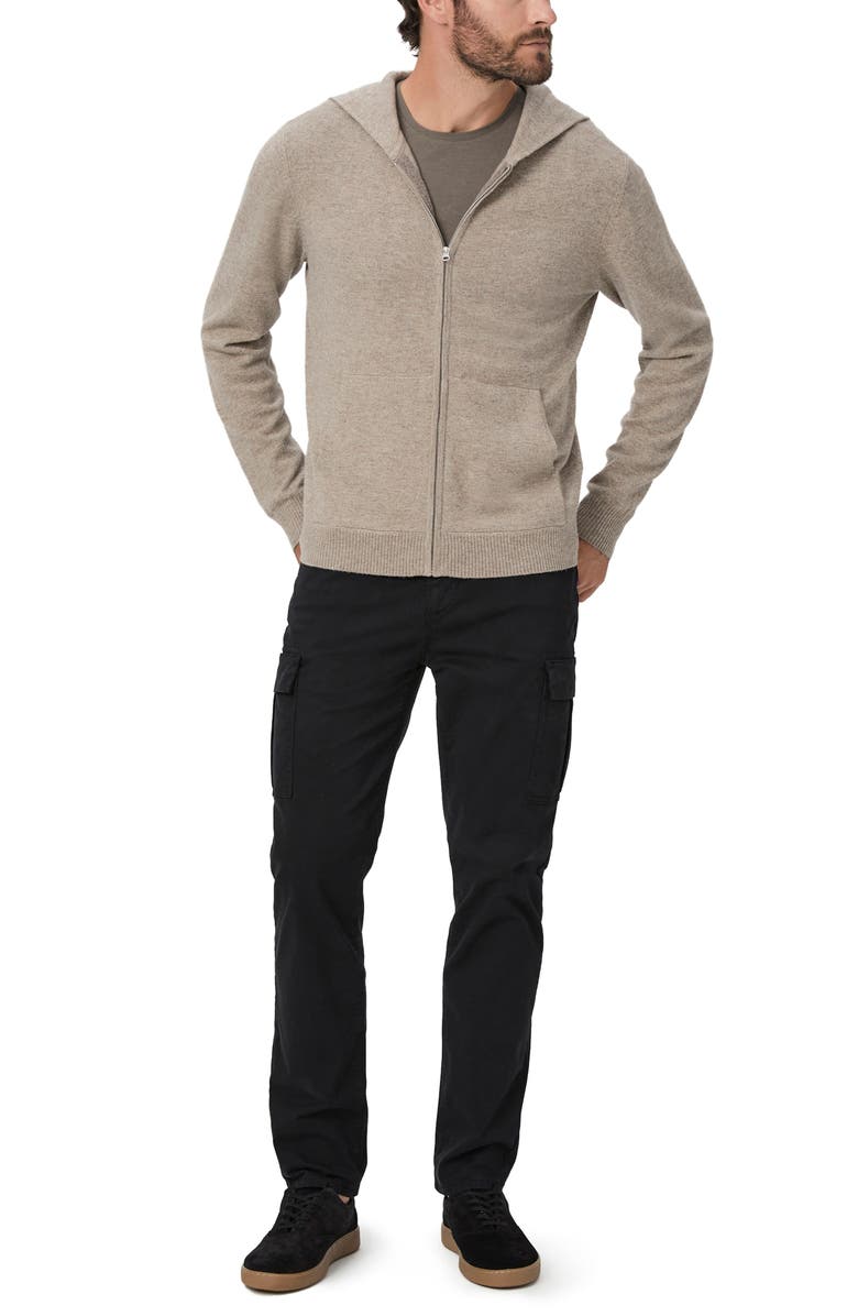 PAIGE Swanson Wool & Cashmere Zip-Up Hoodie Sweater, Alternate, color, 