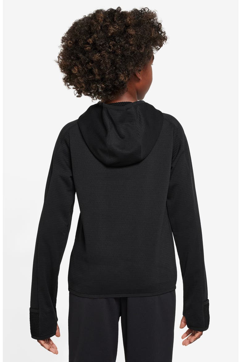 Kids' Therma-FIT Fleece Half Zip Pullover, Alternate, color, 010 BLACK/REFLECTIVE SILVER