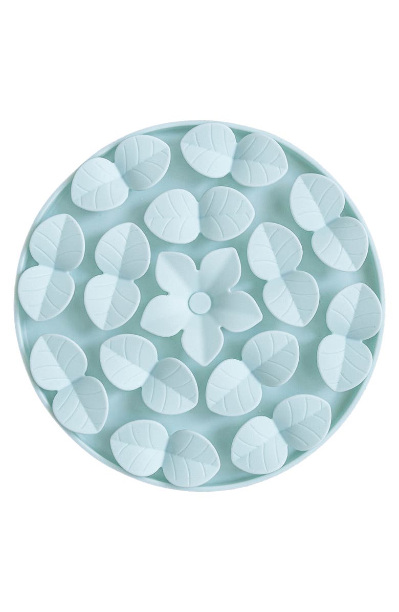 Dexypaws Enrichment Snuffle Mat Sky Blue Circle Textured Dog Feeding Pad, Main, color, 