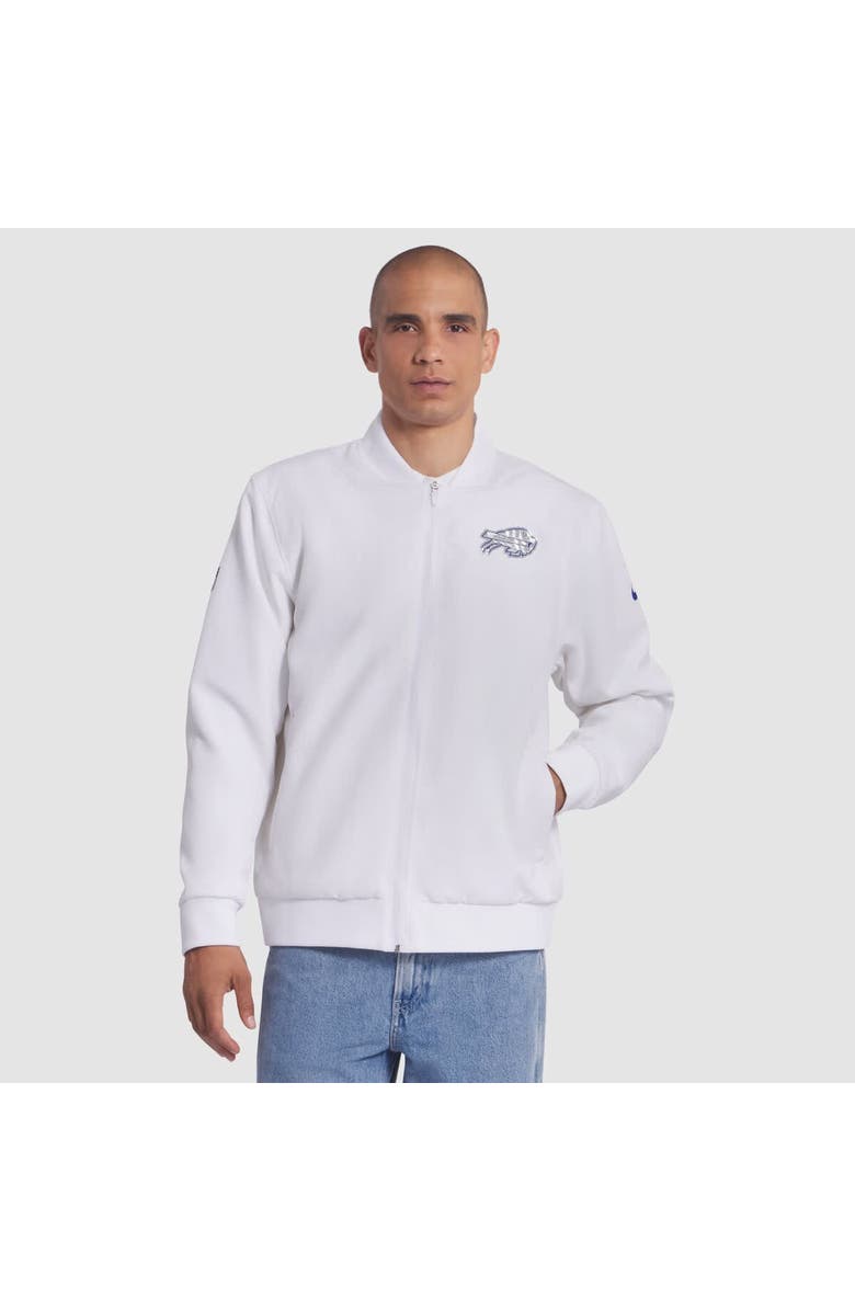 Nike Men
s Nike White Buffalo Bills 2025 Rivalries Collection Sideline Full-Zip Bomber Jacket, Main, color, White