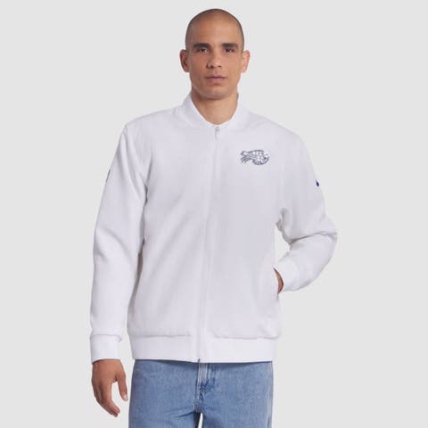 Men
s Nike White Buffalo Bills 2025 Rivalries Collection Sideline Full-Zip Bomber Jacket
