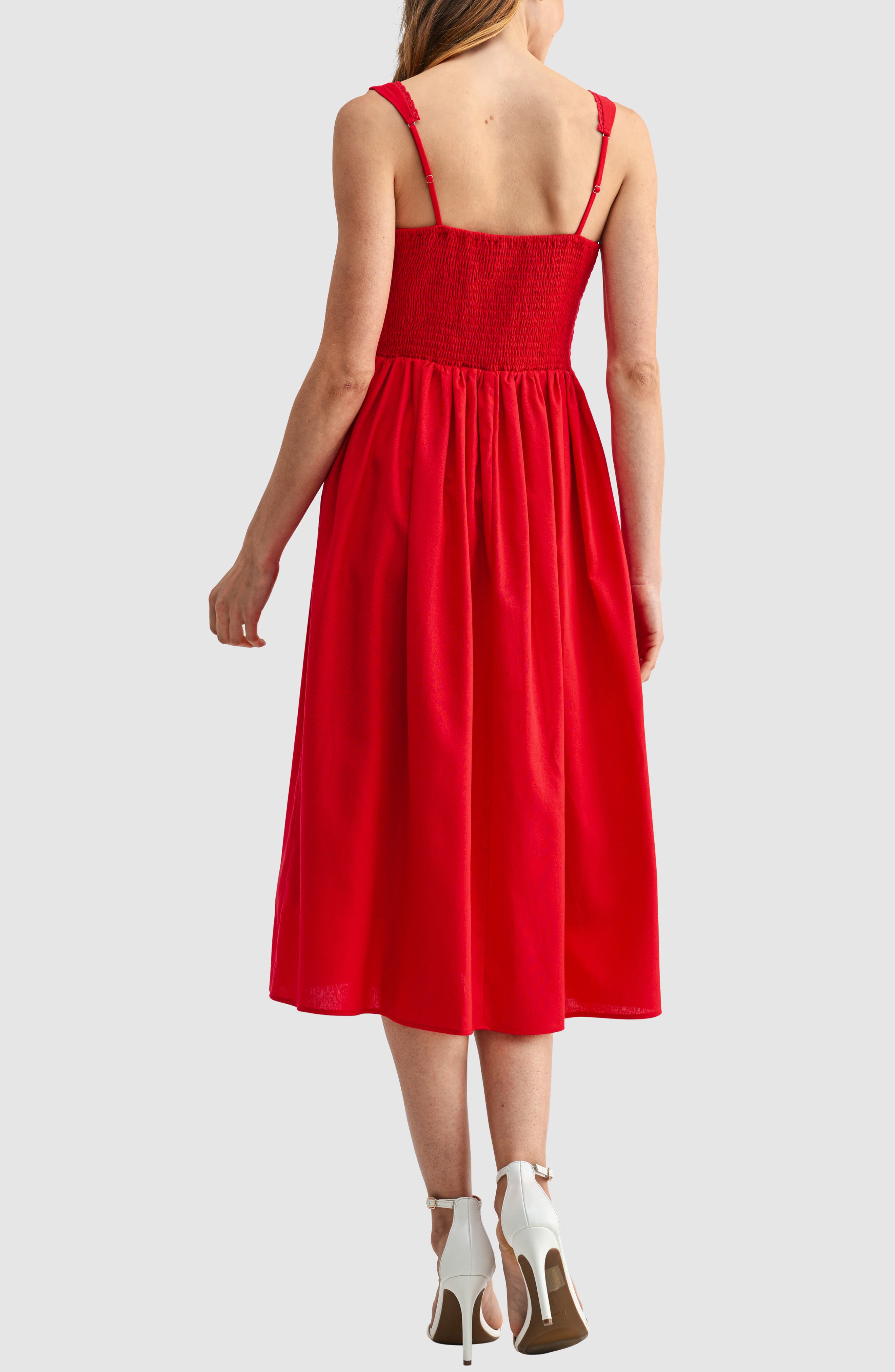Corset A-Line Midi Dress - image 4