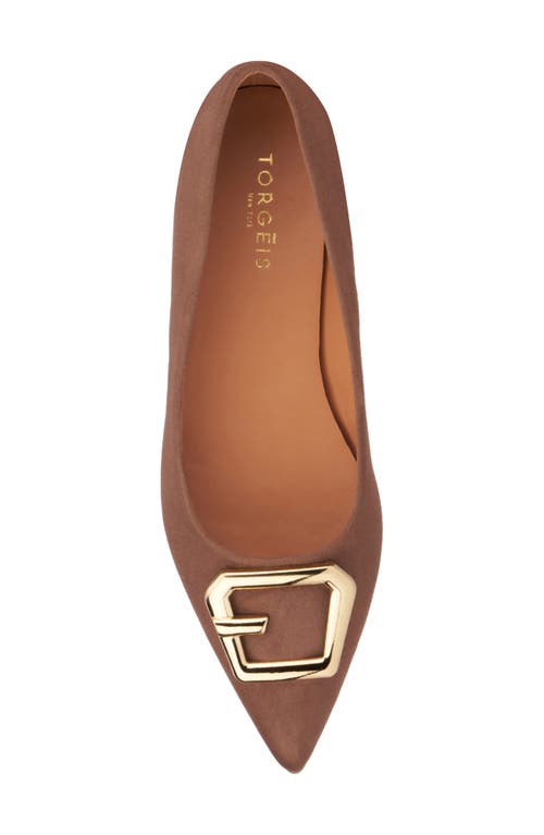 Torgeis Hartwell Pointed Toe Flat In Taupe
