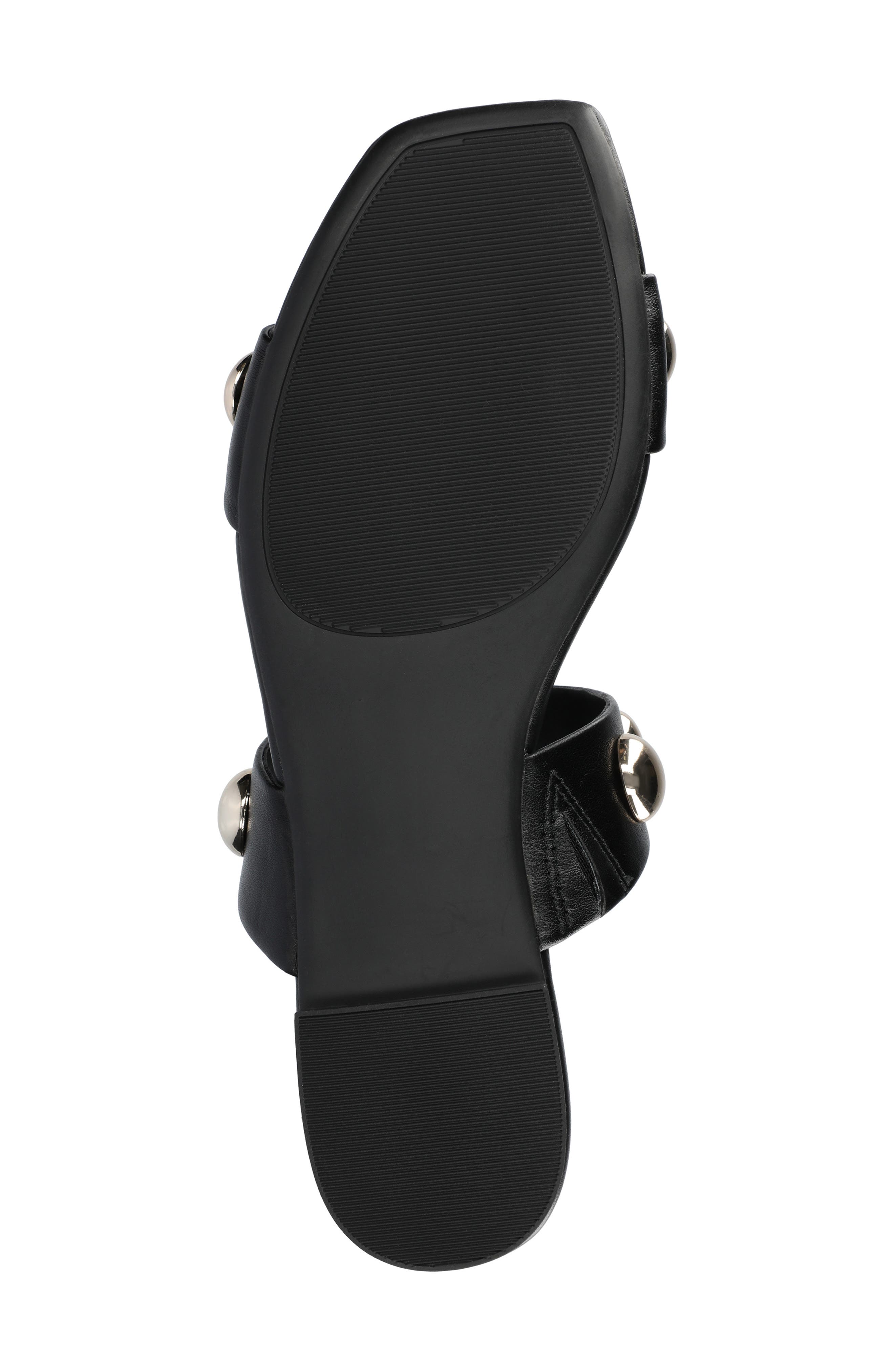 Journee Collection Frida Studded Slide Sandal, Alternate, color, Black/ Gold