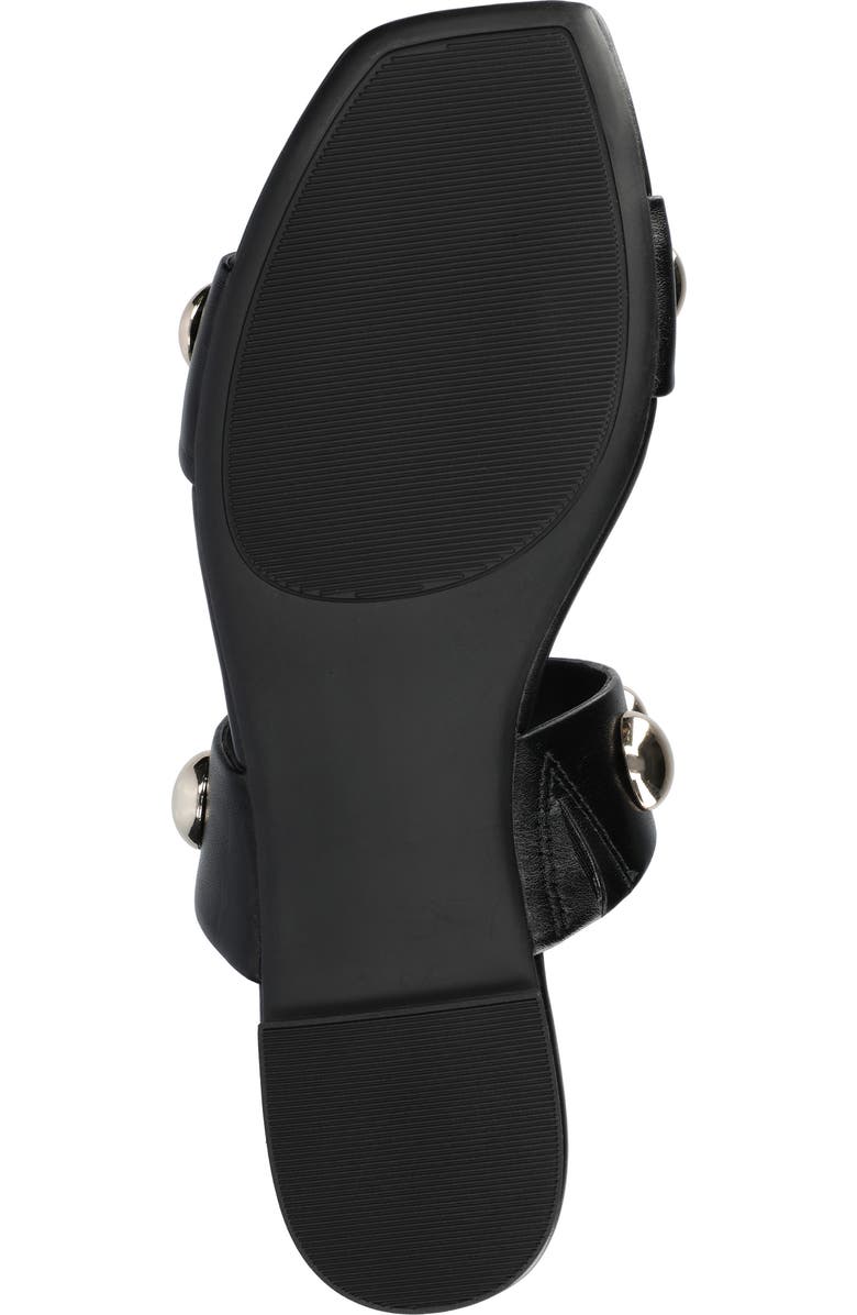 Journee Collection Frida Studded Slide Sandal, Alternate, color, Black/ Gold