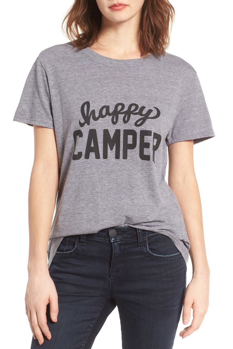 Happy Camper Tee, Main, color, HEATHER GREY
