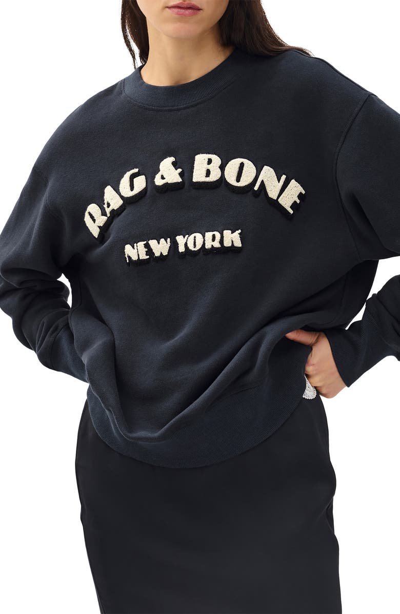 rag & bone Oversize Logo Graphic Sweatshirt, Alternate, color, 