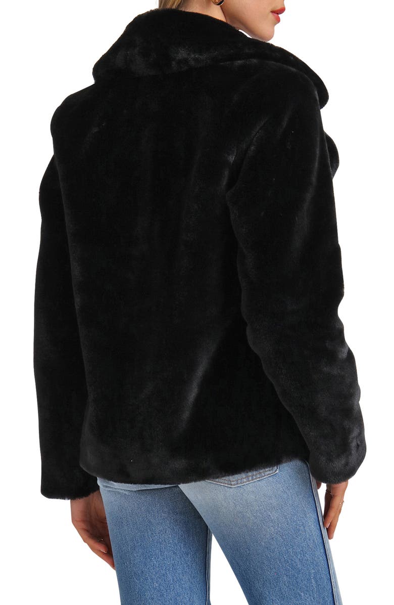 Avec Les Filles Notch Collar Faux Fur Coat, Alternate, color,