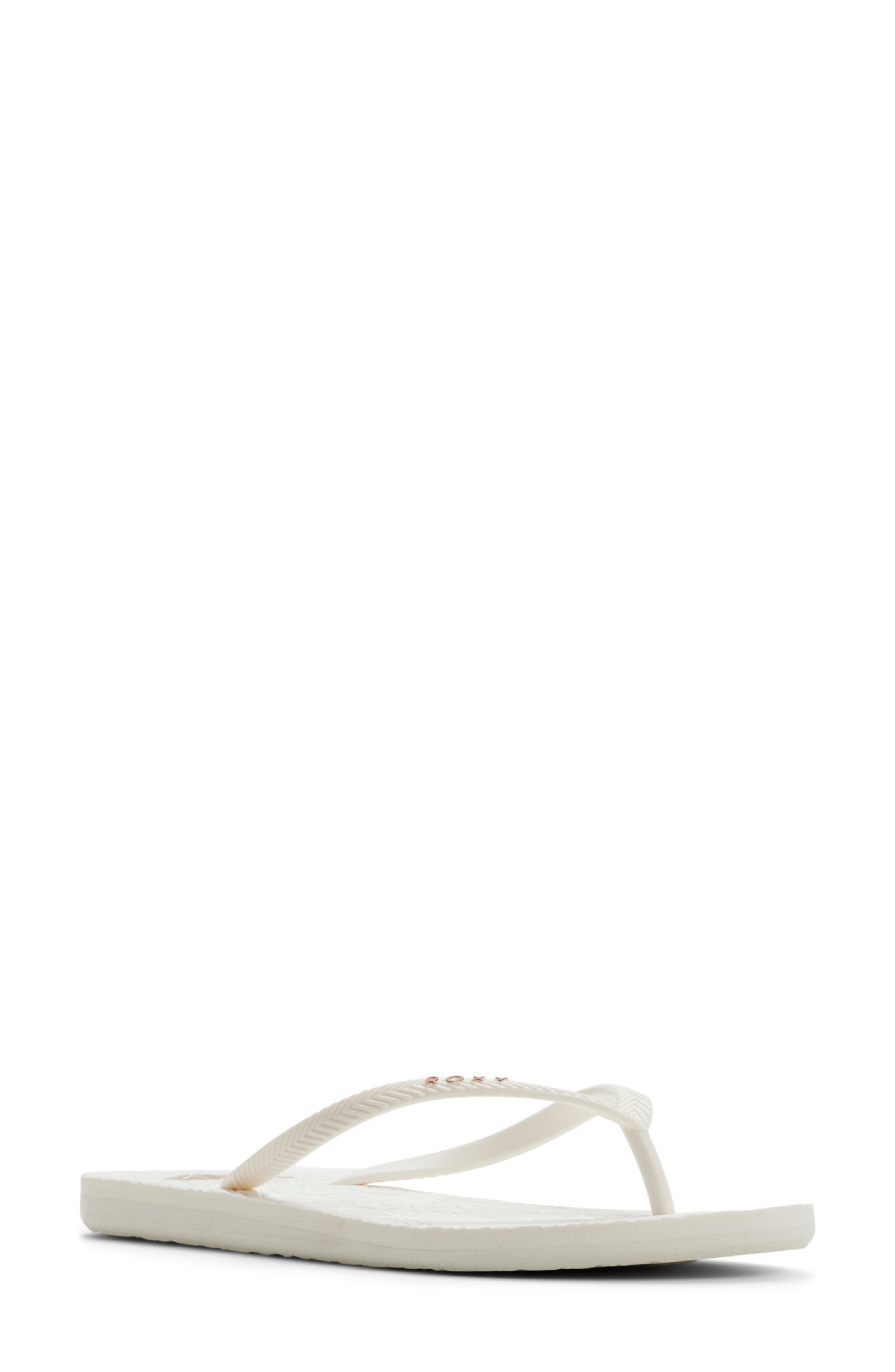 Roxy Antilles III Flip Flop, Main, color, Cream