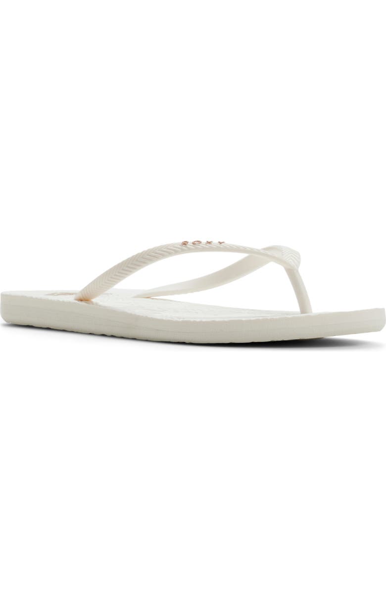 Roxy Antilles III Flip Flop, Main, color, Cream