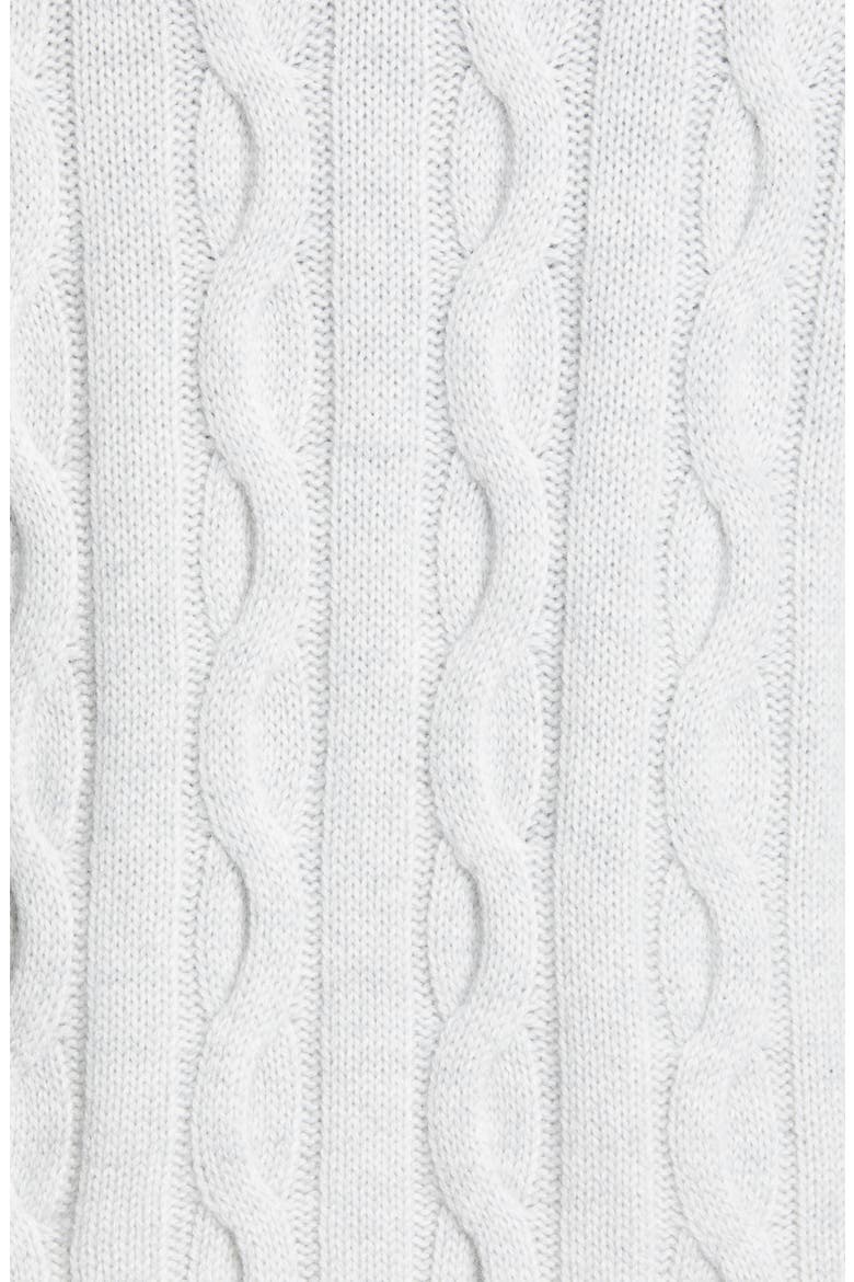 Cable Knit Cashmere Turtleneck Sweater, Alternate, color, FOG