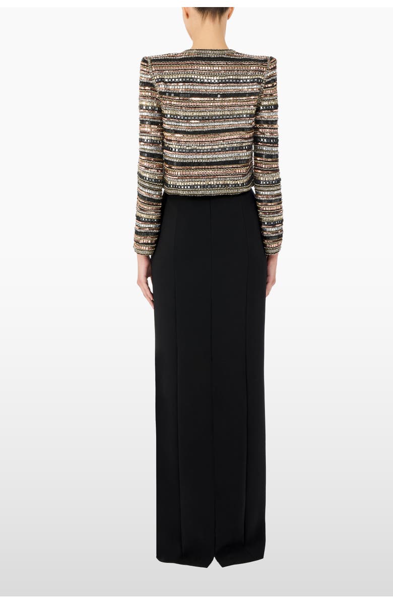 Jenny Packham Alma Beaded Jacket, Alternate, color, Liquorice