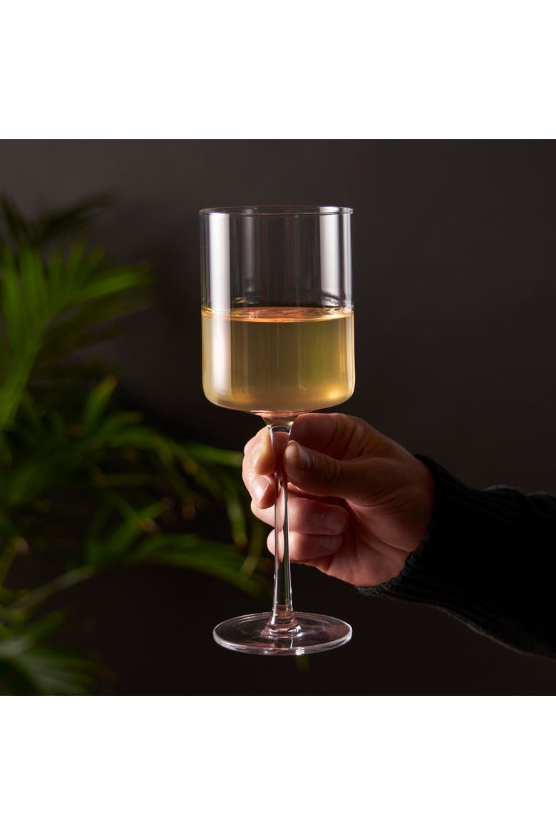 Laurel Crystal White Wine Glasses Set of 2, Alternate, color, Clear