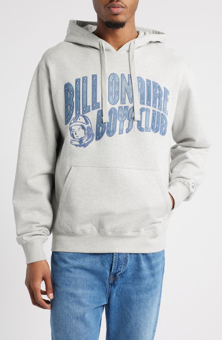 Billionaire Boys Club BB Arch Logo Graphic Hoodie, Main, color, Heather Grey
