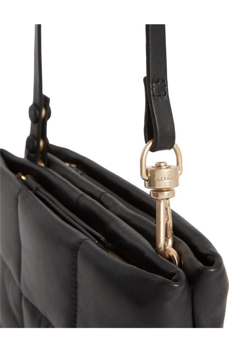 AllSaints Mila Quilted Leather Crossbody Bag, Alternate, color,