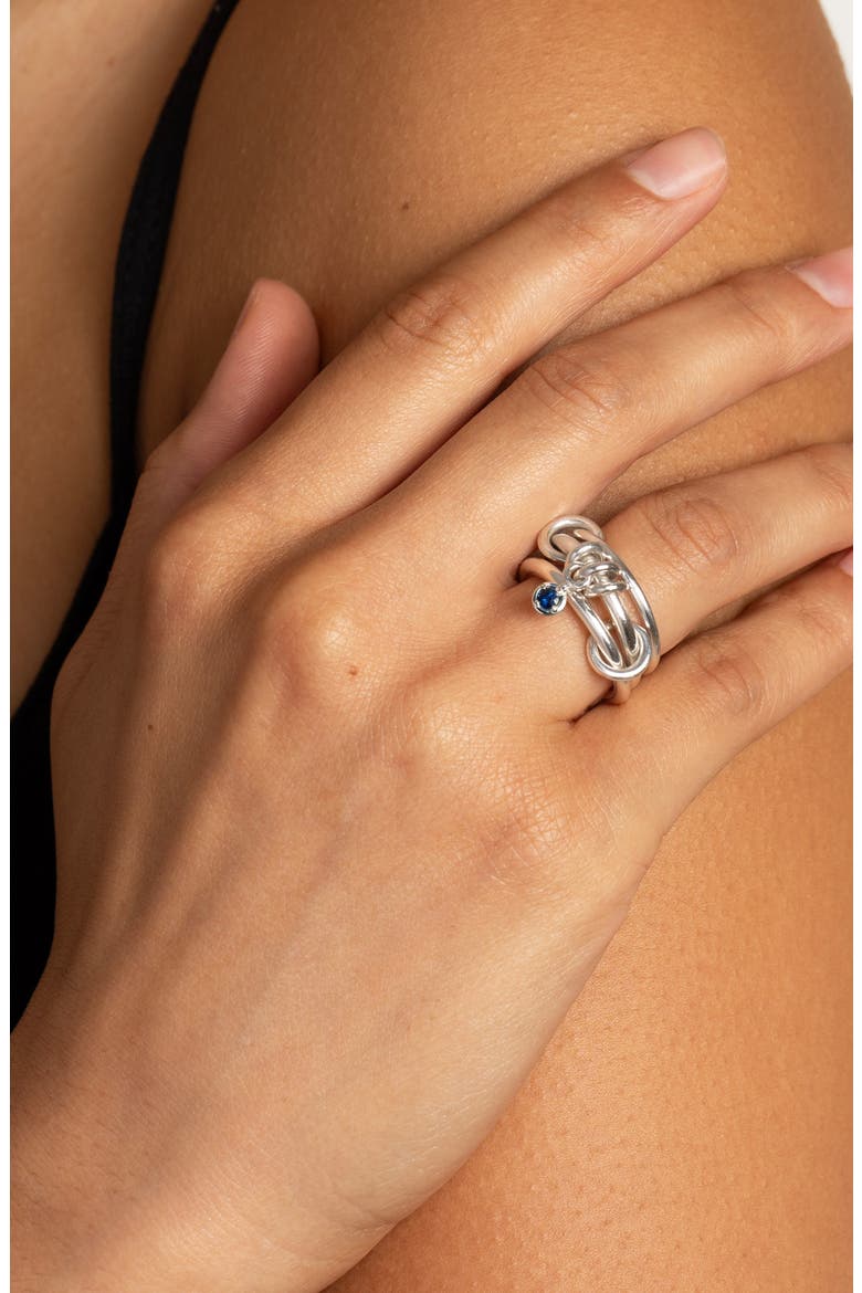 Piera Linked Rings, Alternate, color, SILVER