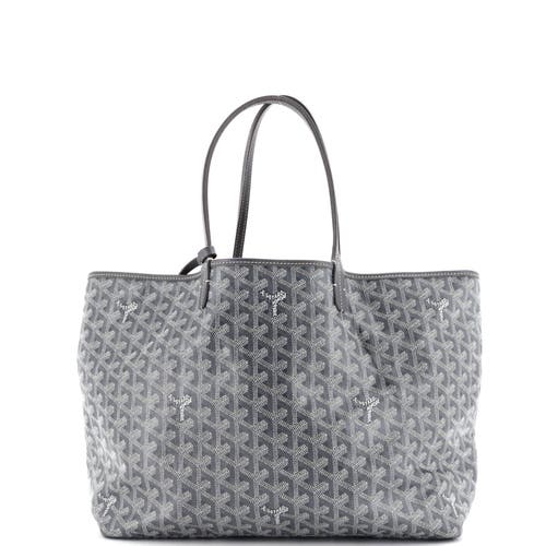 Pre-owned Goyard  Goyard Saint Louis Tote Coated Canvas Xxl In Gray