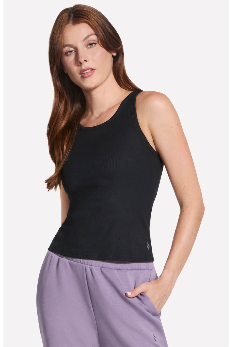 GoWalk® Luxe Rib Tank, Alternate, color, BOLD BLACK