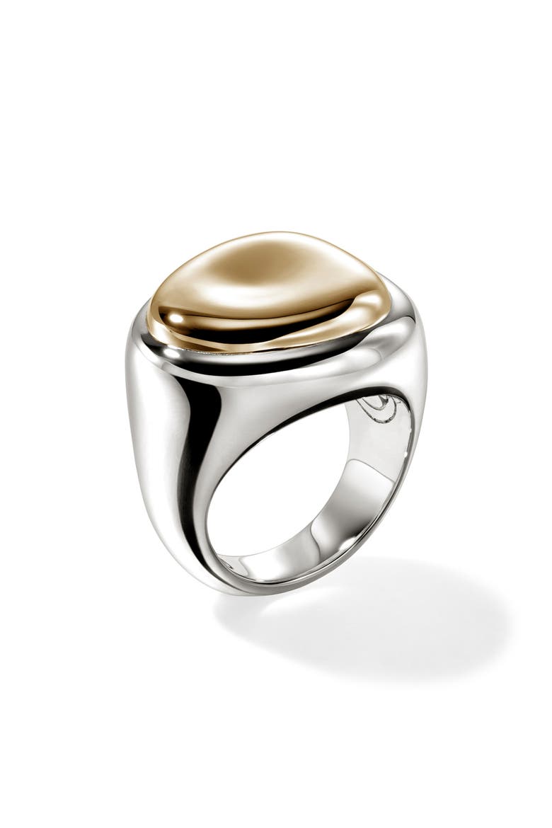 Pebble Ring, Sterling Silver, Gold, Main, color, SILVER