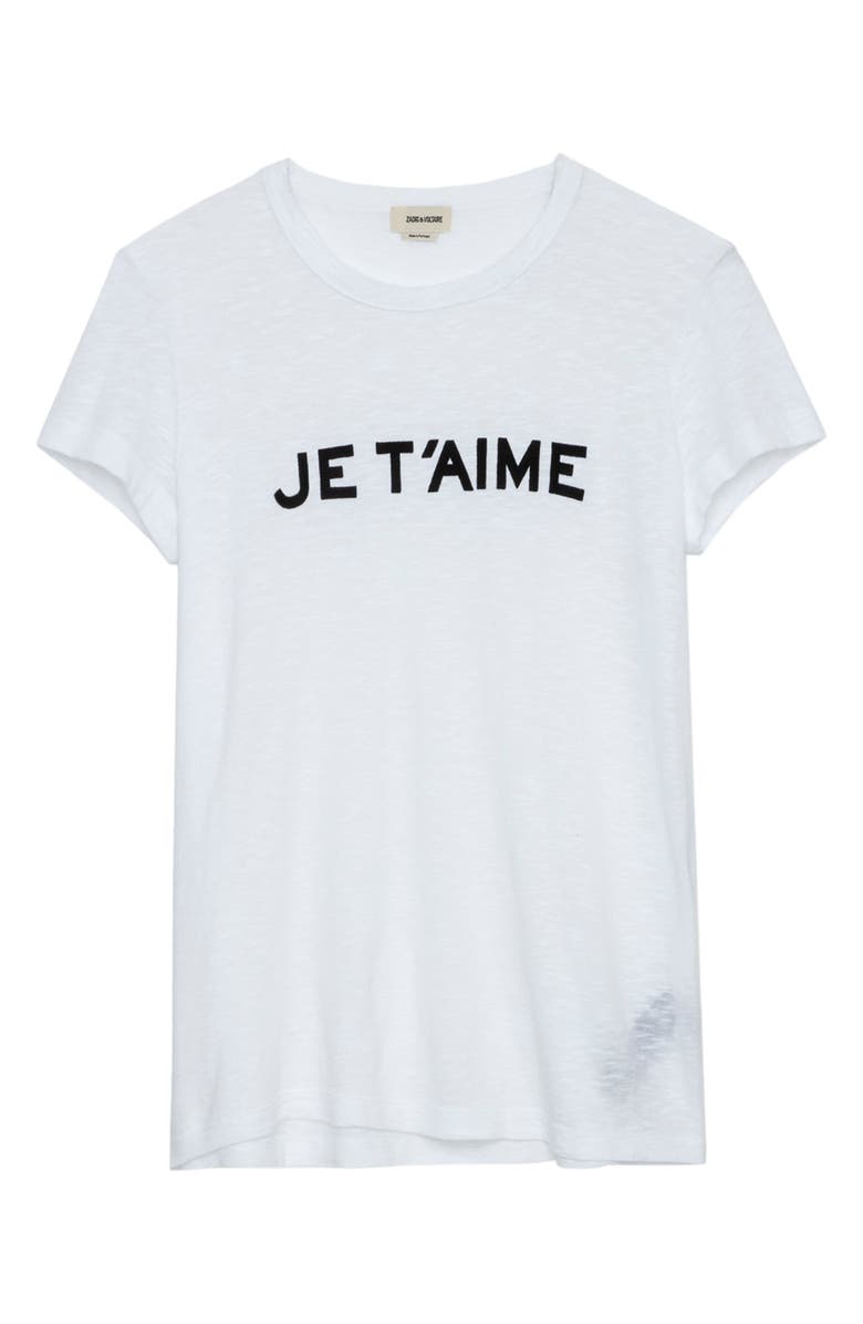Zadig & Voltaire Je T'Aime Graphic T-Shirt, Alternate, color, 
