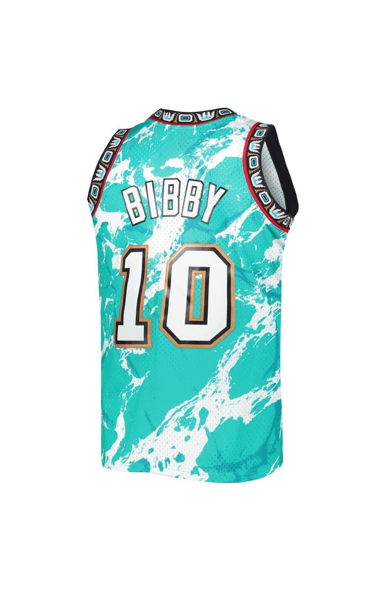 Mitchell & Ness Men's Mitchell & Ness Mike Bibby Turquoise Vancouver Grizzlies 1998-99 Hardwood Classics Marble Swingman Jersey, Alternate, color, 