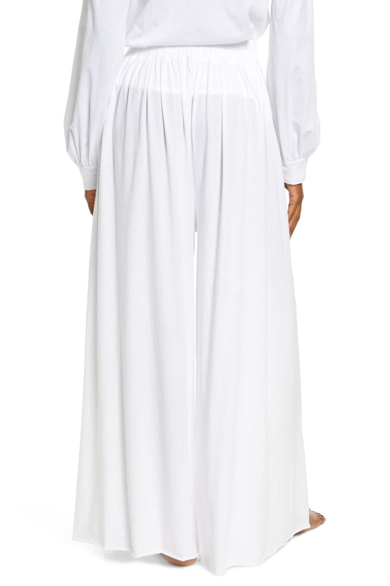 Organic Pima Wide Leg Lounge Pants, Alternate, color, SINCERE WHITE