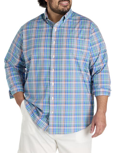 Big & Tall Plaid Tech Sport Shirt