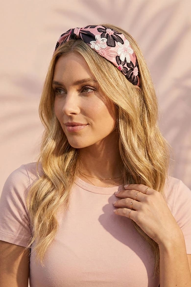 Mia Flora Knotted Headband, Alternate, color, Gold
