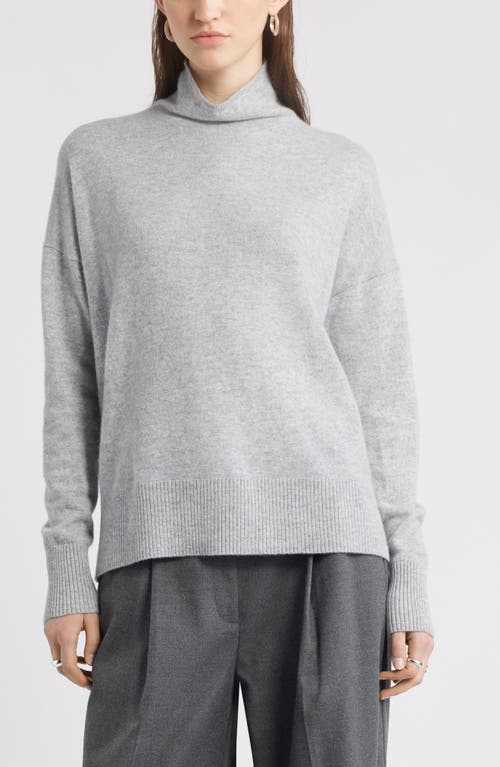 Nordstrom Oversize Cashmere Turtleneck Sweater In Gray