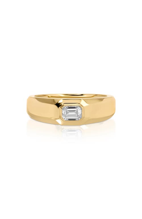 Ef Collection Emerald Cut Diamond Signet Ring