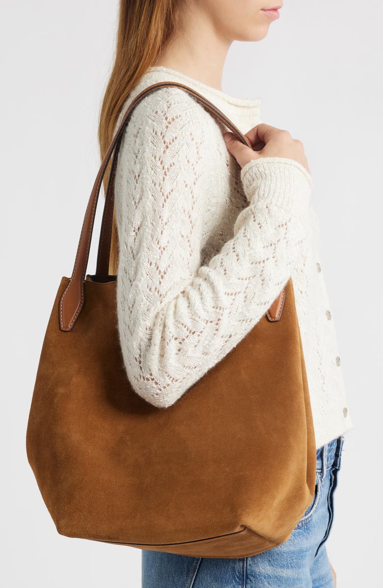 Madewell The Suede Shopper Tote, Alternate, color,