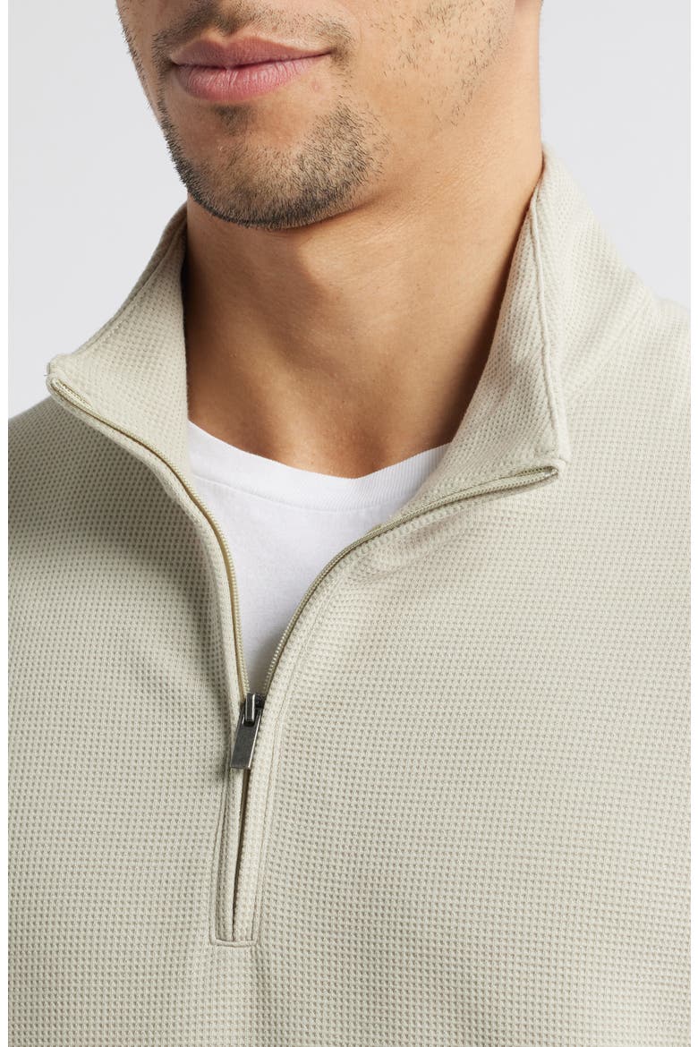 Waffle Quarter Zip Pullover, Alternate, color, SANDSTONE