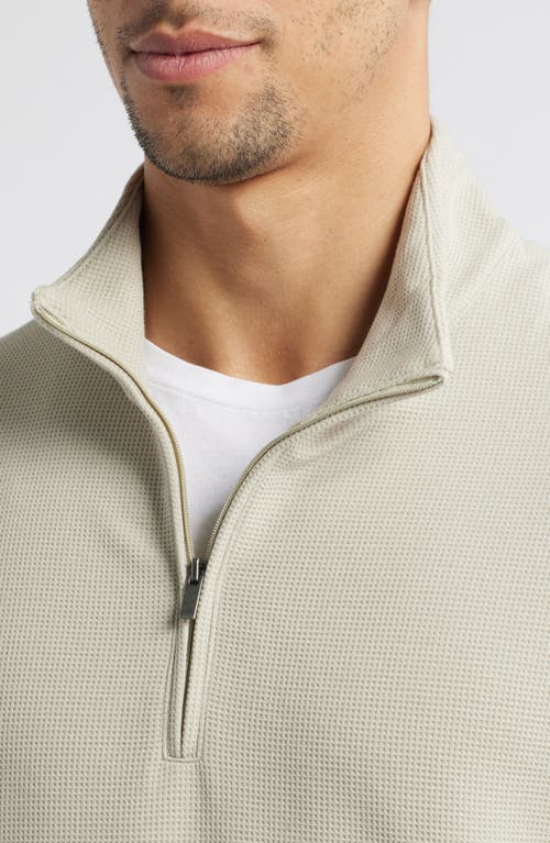 Free Fly Waffle Quarter Zip Pullover In Neutral