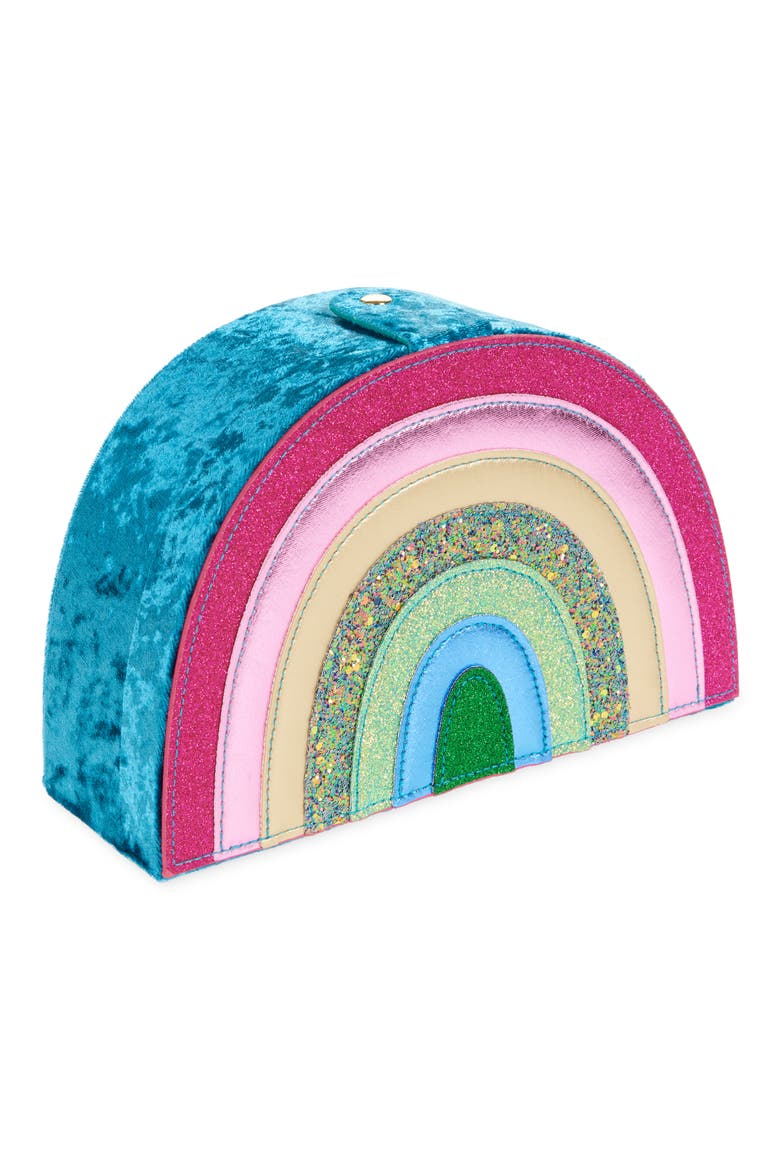 Kids' Radiant Rainbow Jewelry Box, Main, color, BLUE