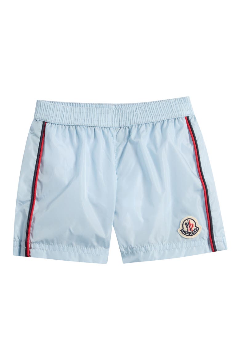Kids' Tricolor Trim Swim Trunks, Main, color, LIGHT BLUE