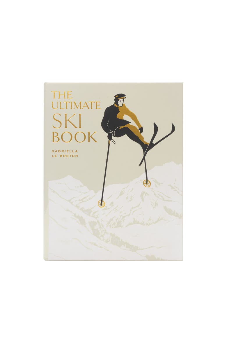 The Ultimate Ski Book Leather Coffee Table Book, Main, color, Ivory