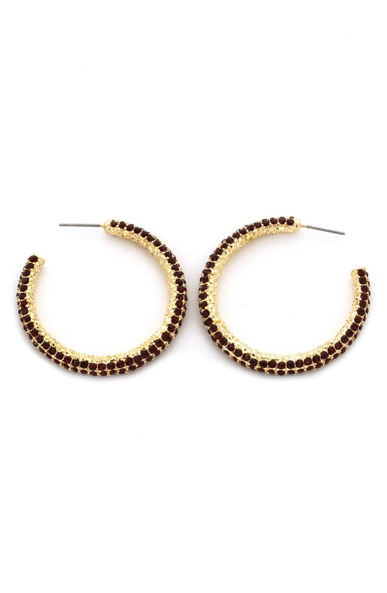 Panacea Pavé Crystal Hoop Earrings, Main, color, 