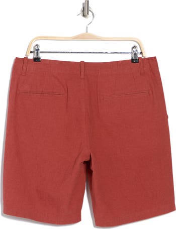 Linen Blend Trim Fit Shorts