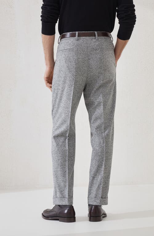 Brunello Cucinelli Sharkskin Trousers In Gray