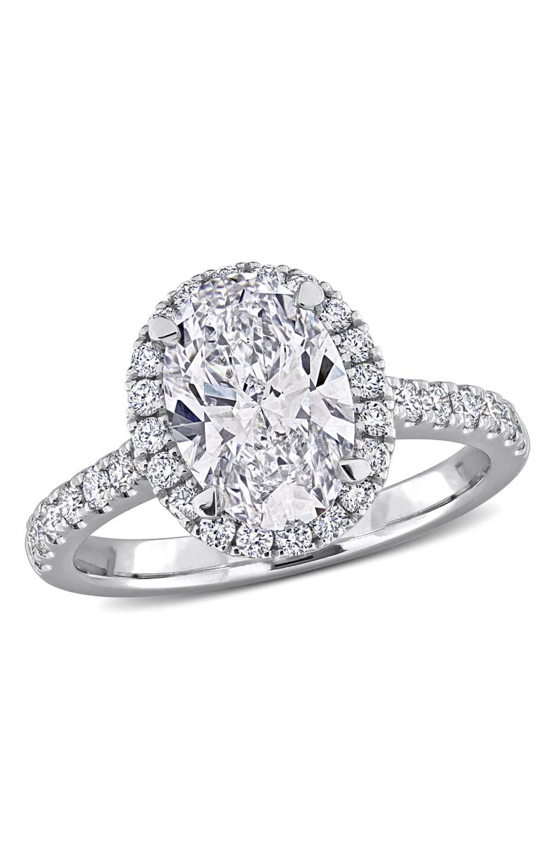 Julianna B. 2-3/5 CTW Lab-Grown Diamond Oval Halo Ring 14k, Main, color, White Gold
