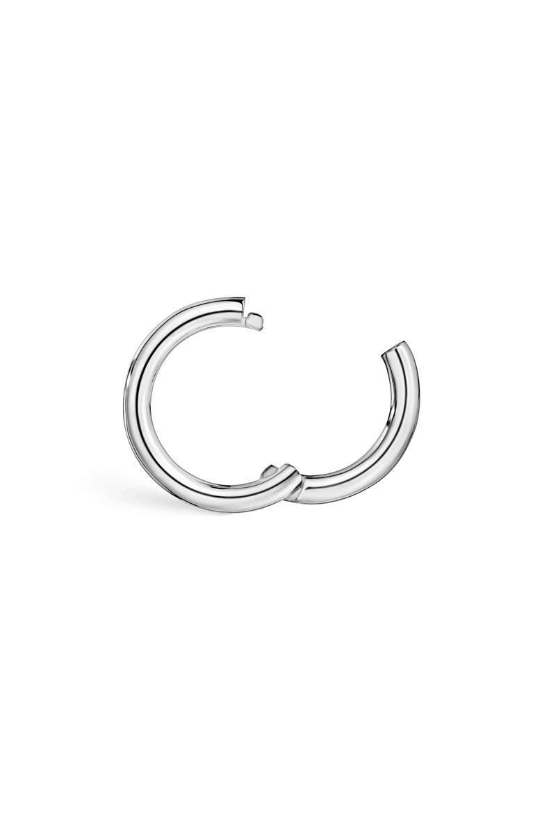 Plain Clicker Hoop, Alternate, color, WHITE GOLD