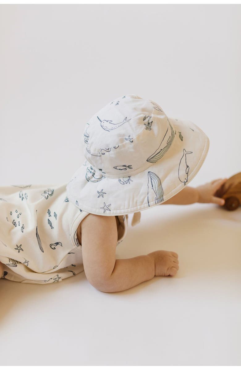 Pehr Life Aquatic Print Organic Cotton Romper, Alternate, color, 