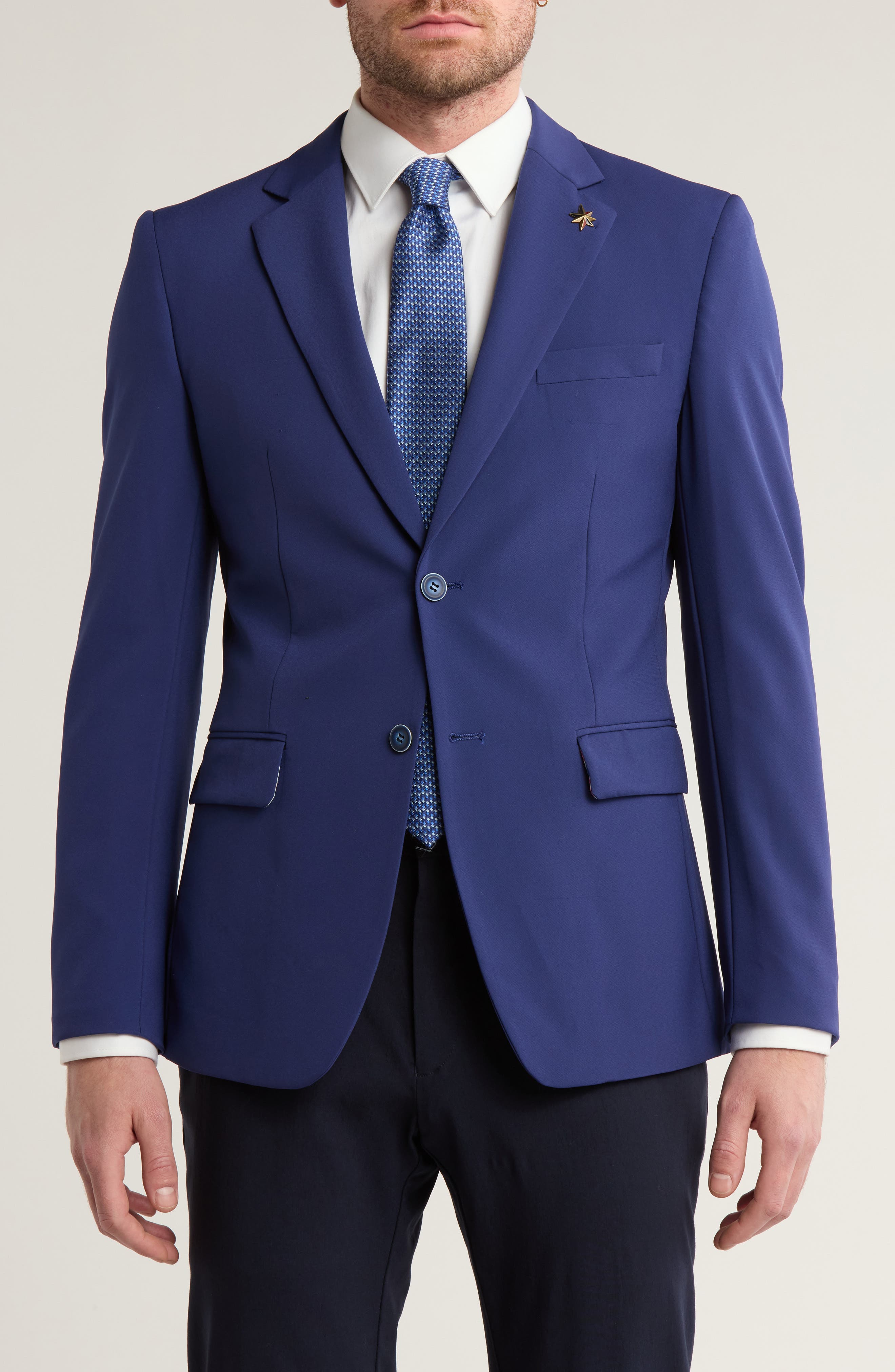 Slim Fit Stretch Blazer - image 3