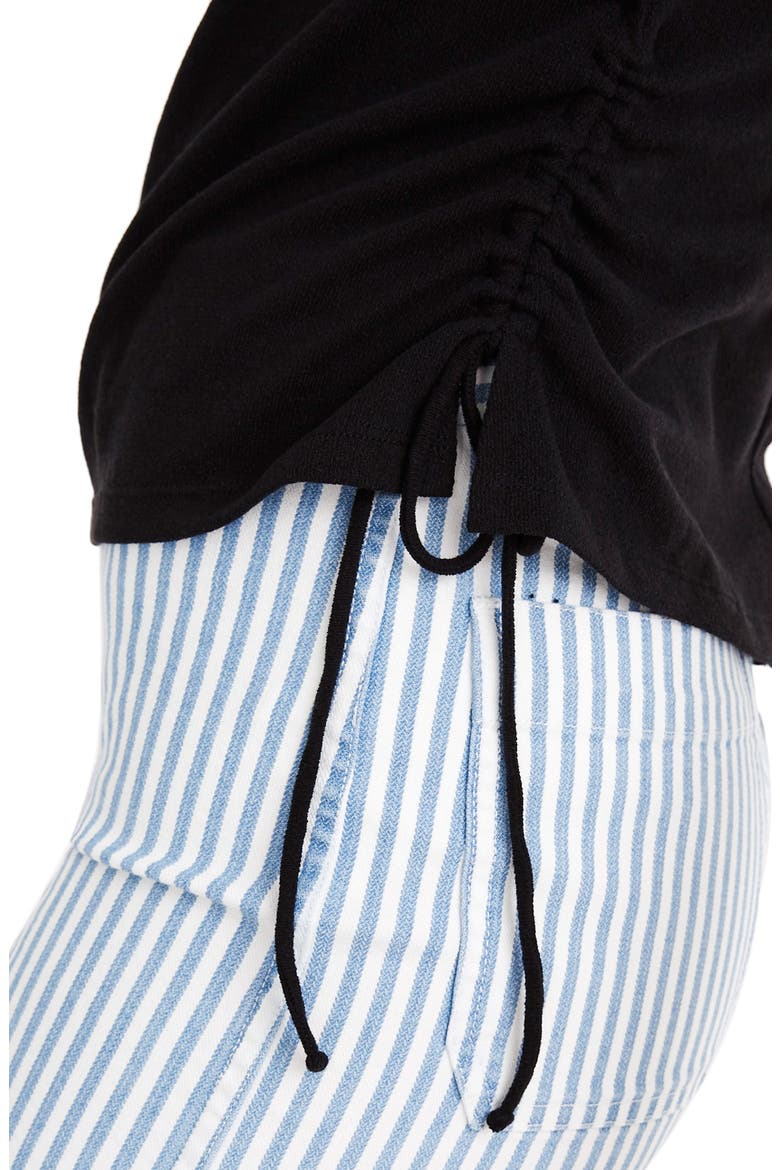Square Neck Cinch Top, Alternate, color, TRUE BLACK