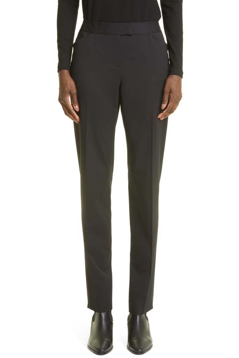 Irving Skinny Stretch Wool Pants, Main, color, BLACK