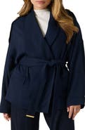 Marciano Abby Belted Wool Wrap Jacket