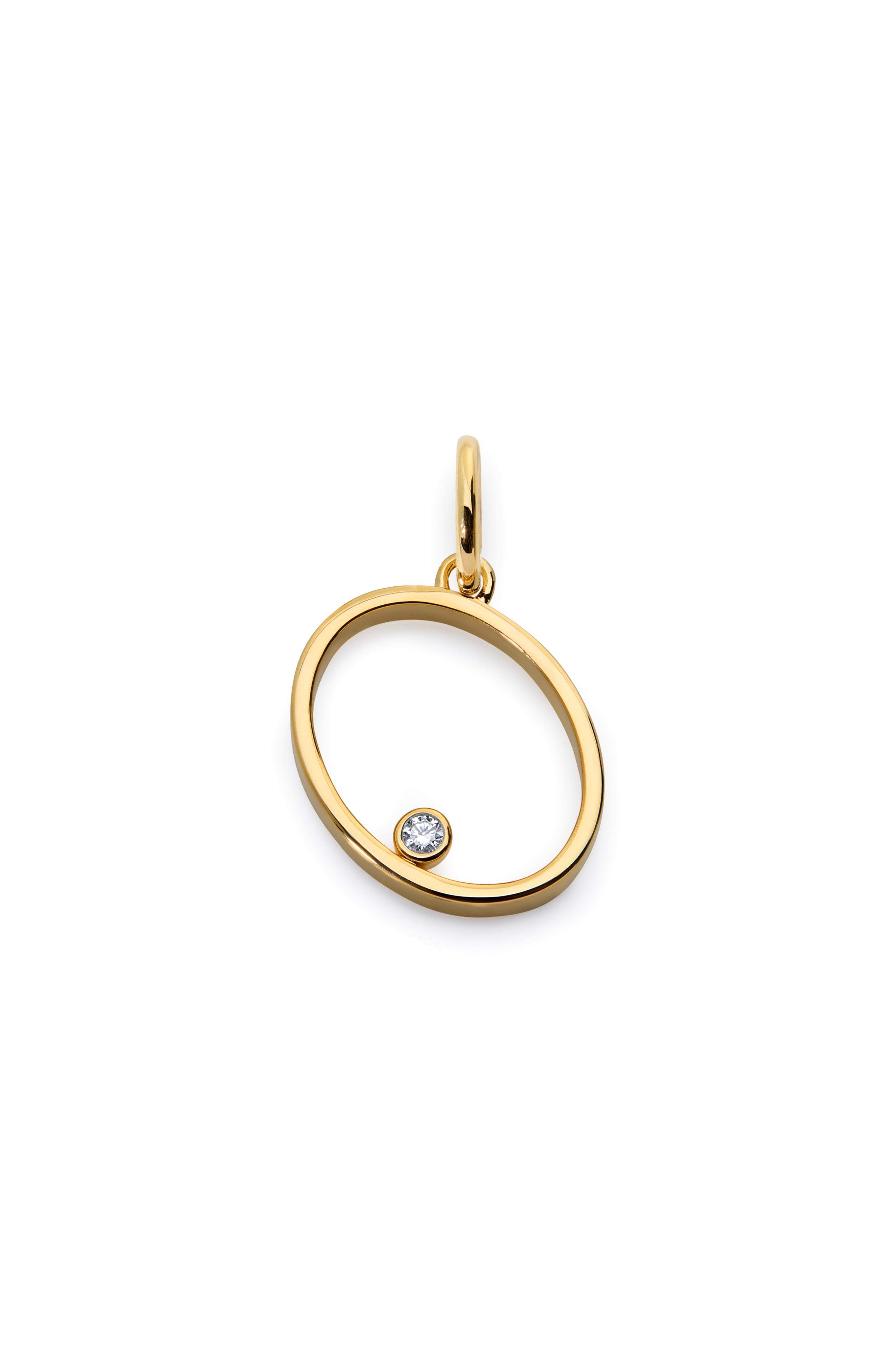 18K GOLD VERMEIL / DIAMOND O